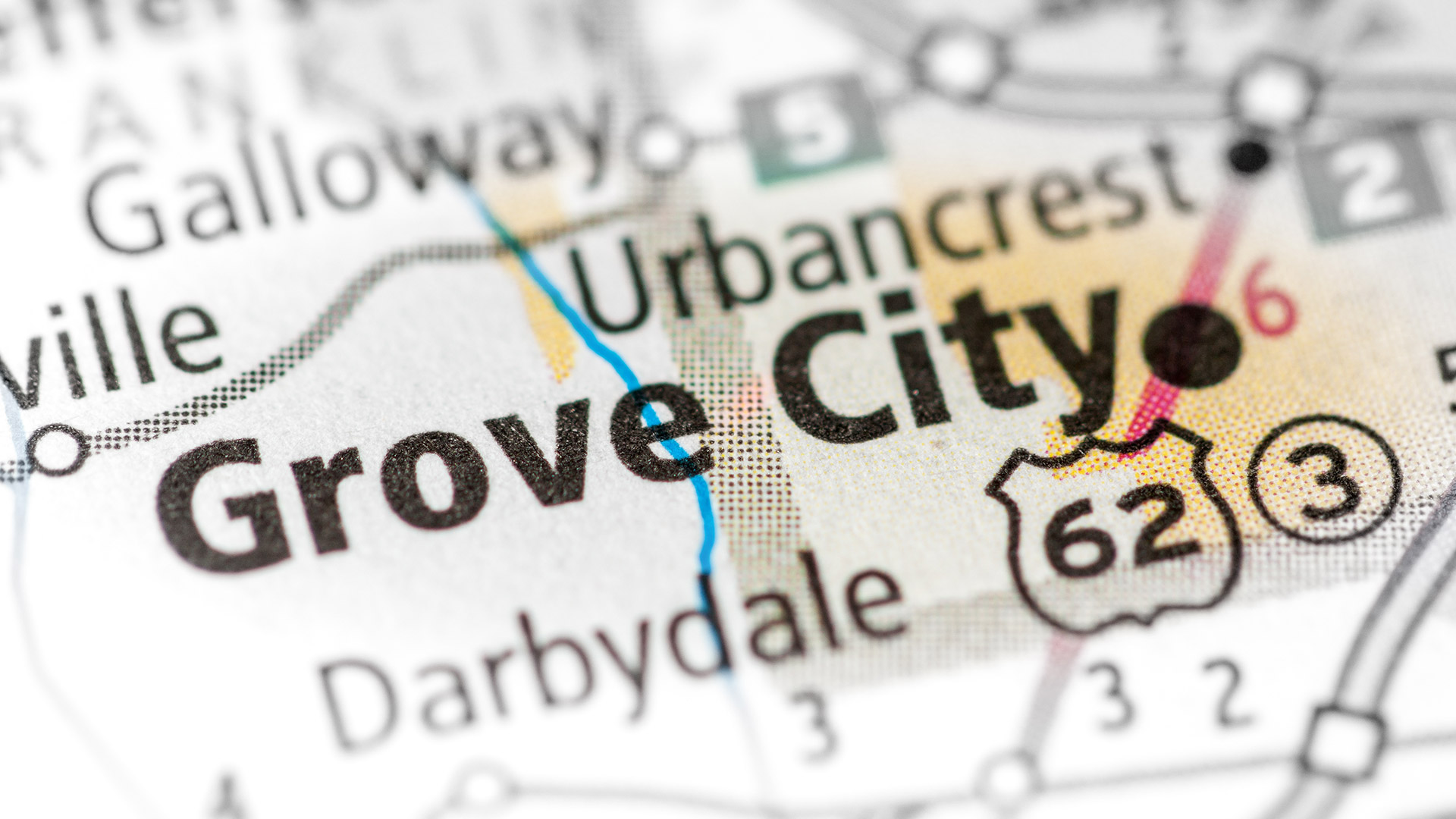 Grove City, Ohio map outline.